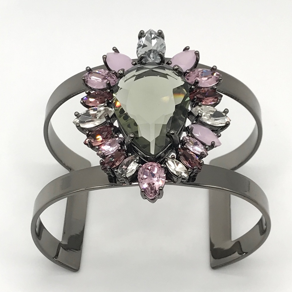 Juicy Couture Bracelet Chunky Wide Cuff  Whimsy Goth Gypsy Bling  Easy On